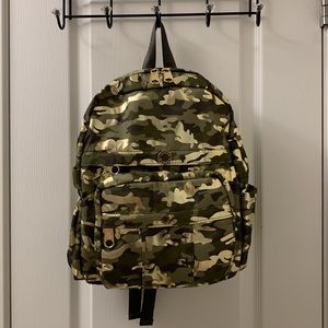 Steve Madden Green / Gold Army Backpack